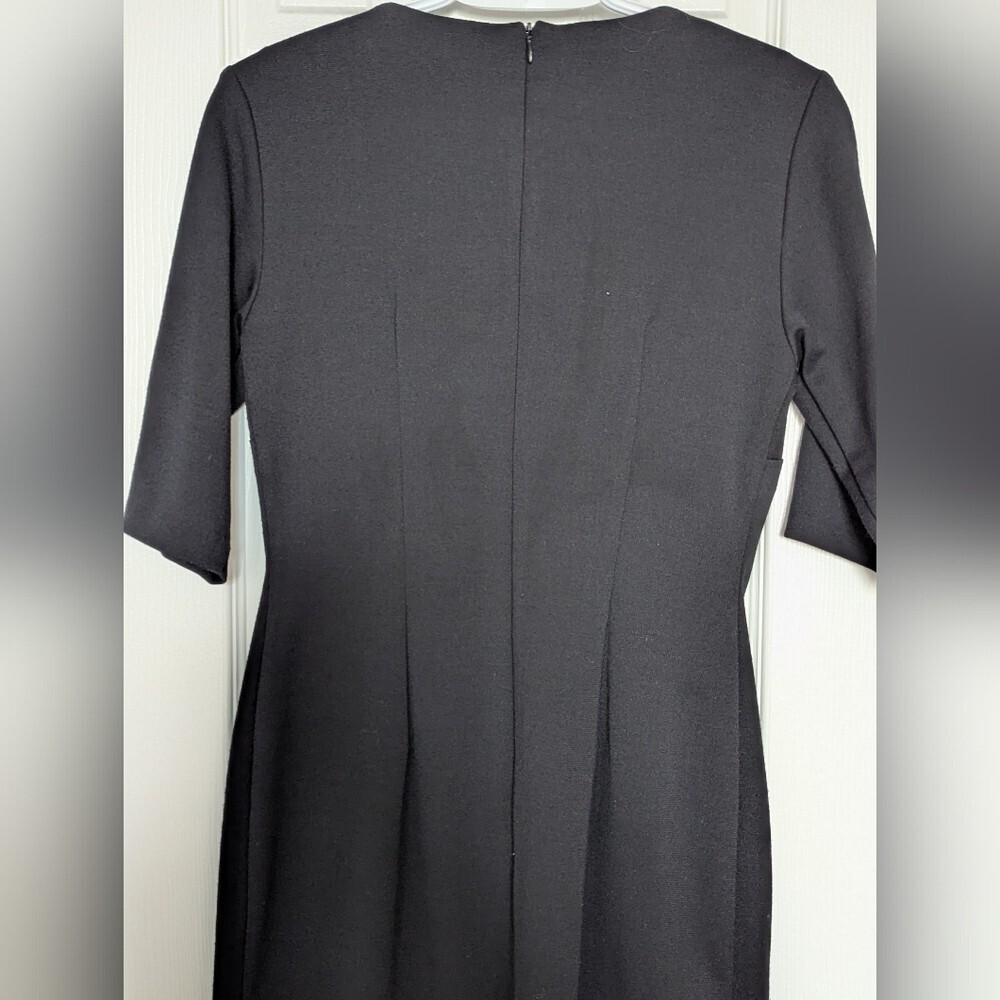 Women's (Size 6) Black Cocktail Dress with Beaded Neckline - Picture 5 of 11